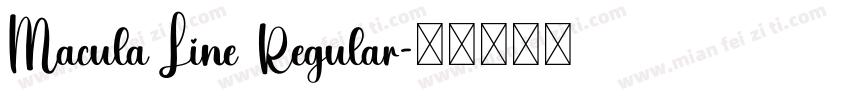 Macula Line Regular字体转换